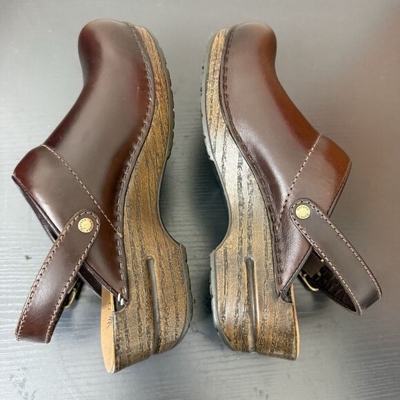 Dansko Clogs Slingback Brown Leather Womens Size US 7.5 / 8 EU 38 - Picture 13 of 16